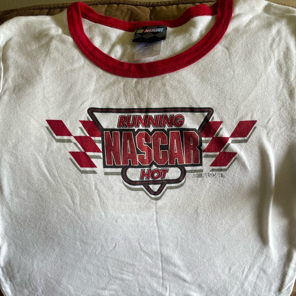 Y2K vintage ladies NASCAR shirt “running NASCAR hot” size large - Picture 1 of 2